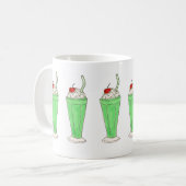 Crème verte Shamrock glace Shake St. Patrick's Mug (Devant gauche)