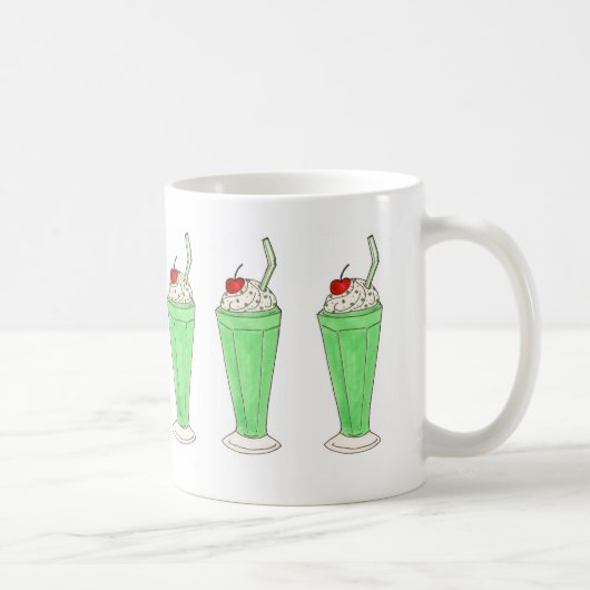 Crème verte Shamrock glace Shake St. Patrick's Mug (Droite)