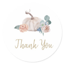 Crème waterverf pompoen floraal baby shower