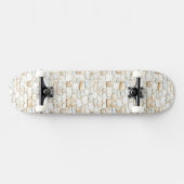Crème Wit Grijs Neppe Stenen Skateboard (Horizontaal)