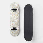 Crème Wit Grijs Neppe Stenen Skateboard (Voorkant)