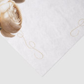 Crème & Witte Ranunculus Bloemenbruiloft Tissuepapier (Detail)