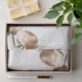 Crème & Witte Ranunculus Bloemenbruiloft Tissuepapier (Geschenk)