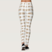 Crème Witte Schotse Strepen Leggings (Achterkant)