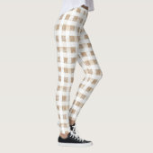 Crème Witte Schotse Strepen Leggings (Rechts)
