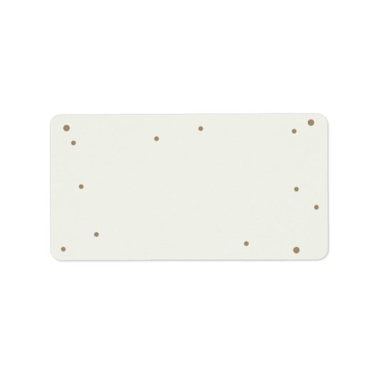 Crème zelfprint adreslabel etiket (Voorkant)