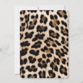 Crème Zwart Bruin Leopard Vrijgezellenfeest Kaart (Achterkant)