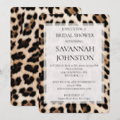 Crème Zwart Bruin Leopard Vrijgezellenfeest Kaart (Voorkant / Achterkant)