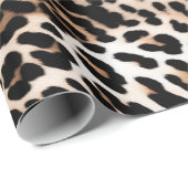Crème Zwart Leopard Cadeaupapier (Rol Hoek)