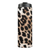 Crème Zwart Leopard Thermosbeker (Voorkant)