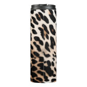 Crème Zwart Leopard Thermosbeker (Achterkant)