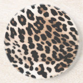 Crème Zwart Leopard Zandsteen Onderzetter (Voorkant)