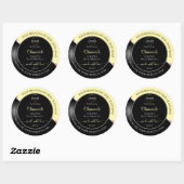 Crème Zwart Wavy Roos Goud met Logo Product Label (Vel)