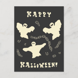 Crèmeachtige geesten - Fijne Halloween! Feestdagenkaart