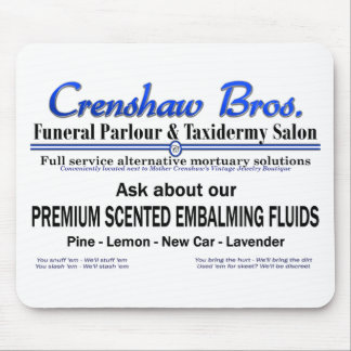 Crenshaw Bros Geparfumeerde Embalming Fluid Promo Muismat