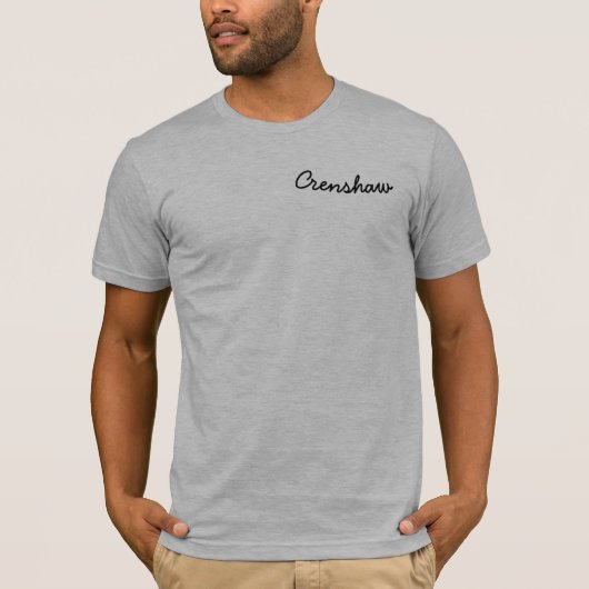 Crenshaw Grey TShirt Striped Football Sleeve (Voorkant)