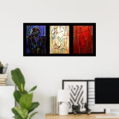 Creole Rain - drapeau tricolore Poster (Thuiskantoor)