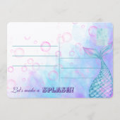 Créons une invitation de sirène pour une fête Spla (Dos)