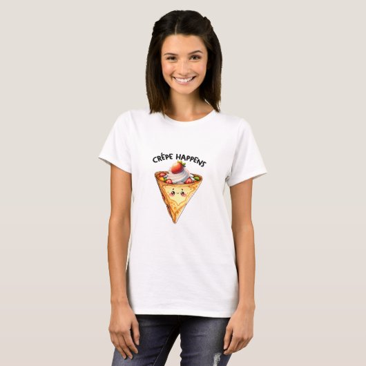 Crêpe gebeurt t-shirt (Voorkant volledig)