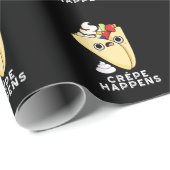 Crepe Happny Food Pun Dark BG Cadeaupapier (Rol Hoek)