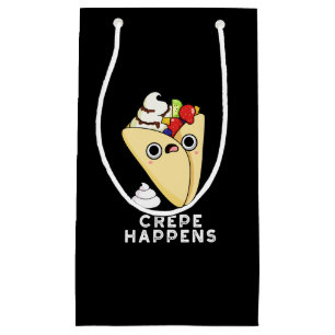 Crepe Happny Food Pun Dark BG Klein Cadeauzakje
