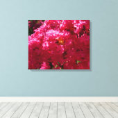 Crepe Myrtle Tree Magenta Floral Canvas Afdruk (Insitu (Houten vloer))