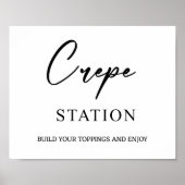 Crepe station Trouwbord Poster (Voorkant)