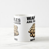 Crêpes de gaufres avec Abs drôle Mug ou Mug de voy (Centre)