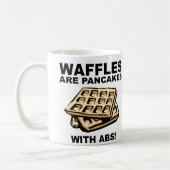 Crêpes de gaufres avec Abs drôle Mug ou Mug de voy (Gauche)