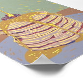 Crêpes dorées et sirop d'érable - Impression d'art (Coin)