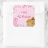 Crêpes et pyjamas Stickers d'anniversaire (Sac)