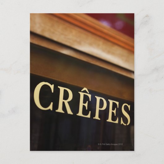 Crepes-teken, Parijs Briefkaart (Voorkant)