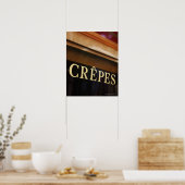 Crepes-teken, Parijs Poster (Keuken)
