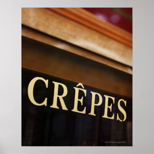 Crepes-teken, Parijs Poster (Voorkant)