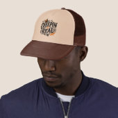 Crepping It Real Halloween Retro Design Trucker Pet (In situ)