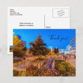 Crépuscule à Park Central Square Carte de remercie (Devant / Derrière)