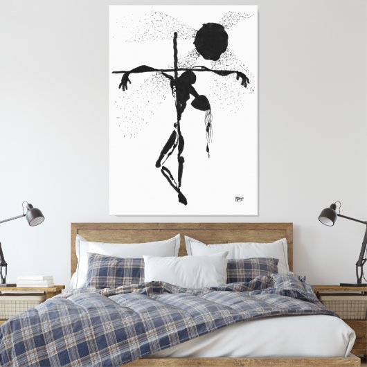 Crepúsculo - Dibujo a tinta Y quisieron los infame Canvas Afdruk (Insitu (Slaapkamer))