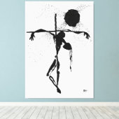 Crepúsculo - Dibujo a tinta Y quisieron los infame Canvas Afdruk (Insitu (Houten vloer))