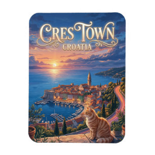 Cres Town, Cres, Kroatië Kroatië Magneet