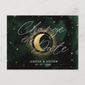Crescent Céleste Lune Modifier La Date Carte Posta (Devant)