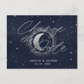 Crescent Céleste Lune Modifier La Date Carte Posta (Devant)