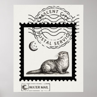Crescent City Otter Kunstprint Poster