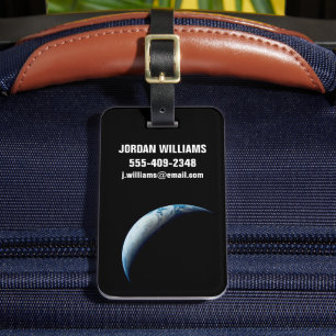 Crescent Earth genomen van de Apollo 4 missie. 2 Bagagelabel