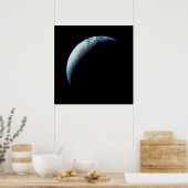 Crescent Earth genomen van de Apollo 4 missie. 2 Poster (Keuken)