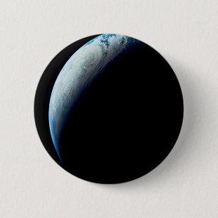 Crescent Earth genomen van de Apollo 4 missie. 2 Ronde Button 5,7 Cm