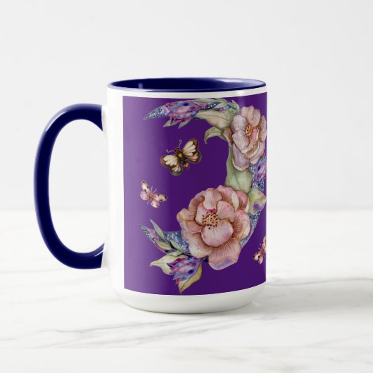 Crescent Flower Moon Coffee Mok (Links)