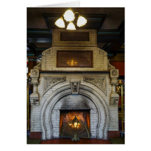 Crescent Hotel Fireplace Wenskaart