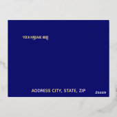 Crescent Luxury Gold Foil Eid Mubarak Kaart (Achterkant)