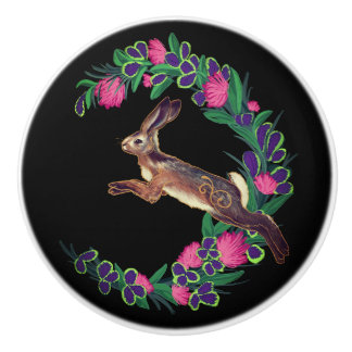 Crescent Maan March Hare Keramische Knop