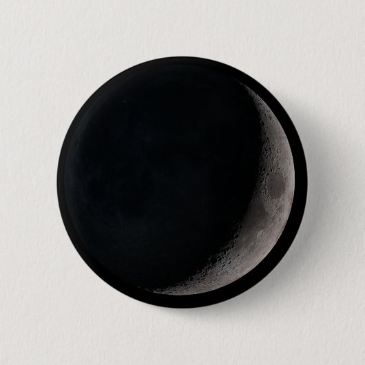 Crescent maan van NASA-afbeeldingen Ronde Button 5,7 Cm (Voorkant)